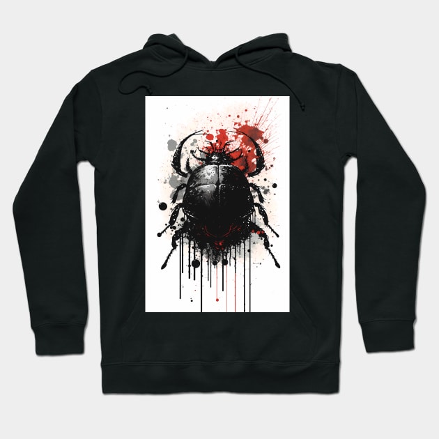 Dung Beetle Ink Painting Hoodie by TortillaChief